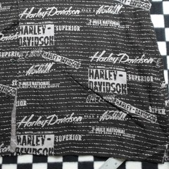 Vintage Harley Davison biker Hawaiian style all over print button up Shirt 3XL