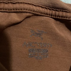 Arc’teryx Men’s T-Shirt Brown Logo Tee Short Sleeve Outdoor Cotton Medium