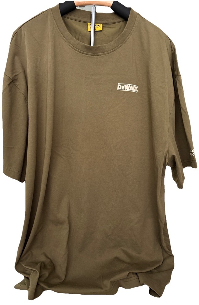 Genuine DEWALT Camo Green Coolmax Short Sleeve Flag Graphic Logo T-Shirt Sz 2XL