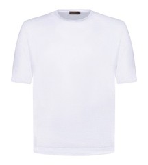 STILE LATINO t-shirt linen cotton EU 48 US 38 white normal fit