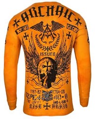 Archaic by Affliction Men’s Thermal Shirt Black Prayer Biker Tattoo