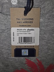 NWT Chubbies “The Chub Spangled Banner” USA Graphic Gray t-shirt Mens Size 2XL