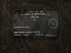 Men’s All Saints MCKAY LEATHER SHIRT jacket overshirt L (ref79) £149.99!!!!!