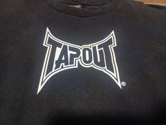 Vintage Y2K Tapout Double-Sided Huge Back Graphic MMA Training T-Shirt Large