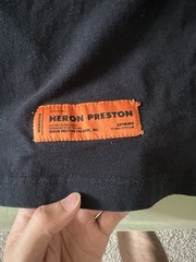 Heron Preston Black Graphic Heron Logo Crewneck Short Sleeve T-Shirt Mens M