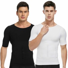 Men Classic Sleeveless Slimming Body Shaper Workout Shirt Belly Control Tank Tee