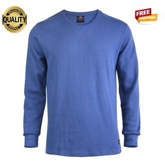 Thermal Shirt COTTON Warm Medium Weight Long Sleeve Crew Neck Waffle Men’s