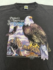 Vintage 1991 3D Emblem Bald Eagle T-Shirt
