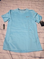 Nike Men Dri-FIT Miller Mesh Top Tee Shirt Polyester AT3951-496 Blue NWT Size S