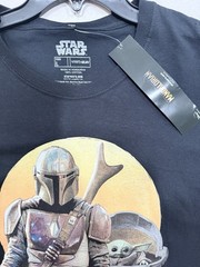 Star Wars The Mandalorian Men’s SIZE L Black T-Shirt Fifth Sun 100% Cotton