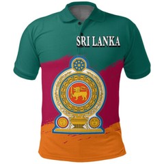 Mens Sri Lanka Summer Polo T-Shirt Souvenir Short Sleeve Tee Tops Casual T Shirt