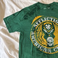 Affliction Mens T-shirt AC Shamrock Size L