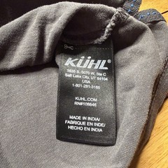 KUHL Men’s Born in the Mountains Grey Wild fiber Organic Cottton T Shirt Size L