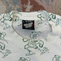 Vintage 80s Miami Hurricanes Football All Over Print Shirt Sz Large