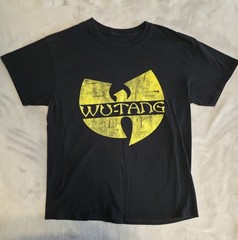 Wu-Tang Clan T-Shirt Men’s Large Black Yellow Graphic Hip Hop Rap Tee Shirt