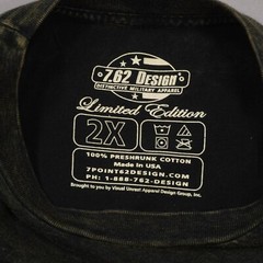 7.62 Design United States Army Soldiers Eagle T Shirt Mens 2XL Green Made USA