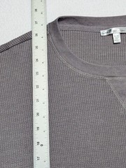 Seven7 Men’s Waffle Knit Thermal Crewneck XL Charcoal Gray Cotton Blend