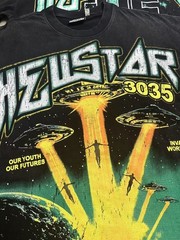 Hell Studios star 3035 Alien Spaceship pattern Tee Mens Short sleeved T-shirt