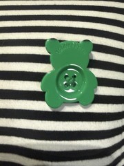 Teddy Fresh Striped Bear Patch Logo Black White 100% Cotton XL Men’s T-Shirt