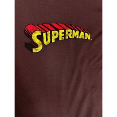 Vintage Y2K Superman Graphic Thermal Shirt Medium Brown DC Comics 2006