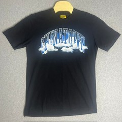 Chinatown Market Men’s Black Graphic Tee Blue & White Clouds T-Shirt Size XL