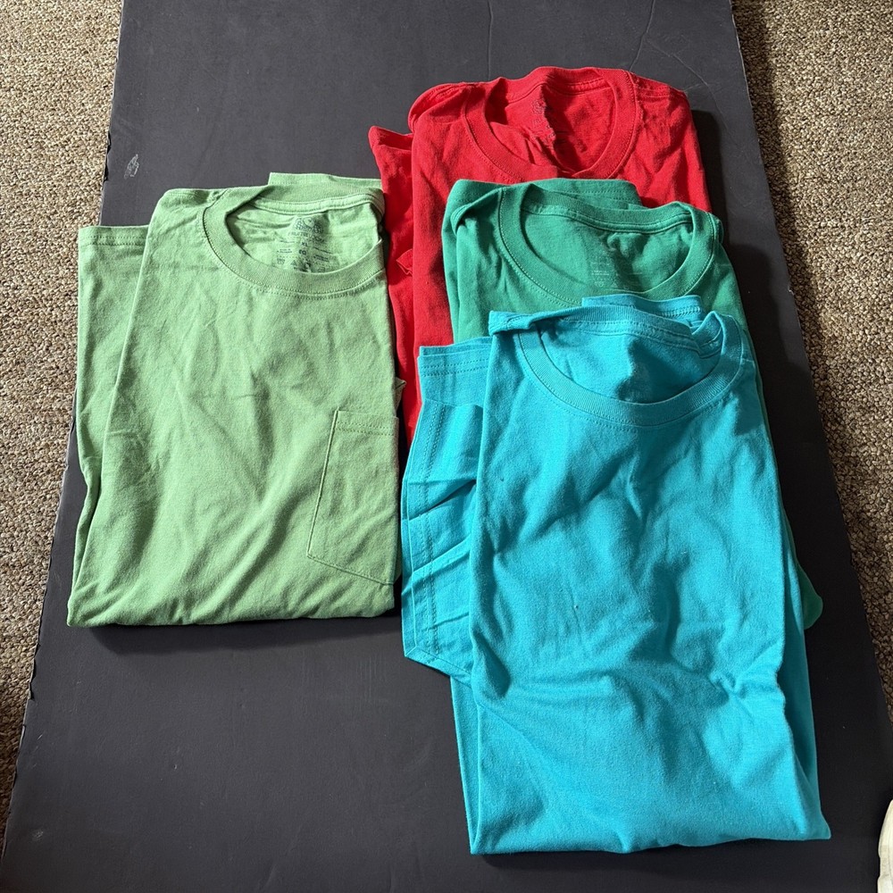 4 Fruit of the loom Men’s Cotton Plain Crew Neck Short Sleeves T-Shirts XL NEW