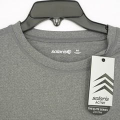 Solaris Active Men’s Short-Sleeve T-Shirt M Gray Solid Elite Zon Tee NWT