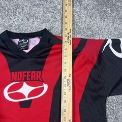 Vtg No Fear Mens Motocross Jersey Red Black Size S Fit M Mesh Racing Shirt