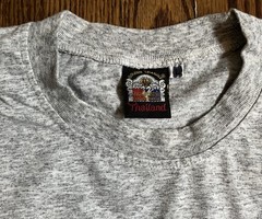 Vintage Travel Laos Don Sao Bamboo Embroidered T-Shirt Large Gray