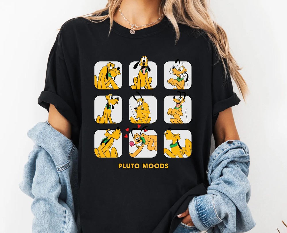 Disney Pluto Dog Moods Shirt, Mickey And Friends , Disneyland Family