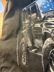 2 JEEP T-Shirts 2XL. JEDCO Men’s 100% Cotton Black and Graphic Print & Ring Spun