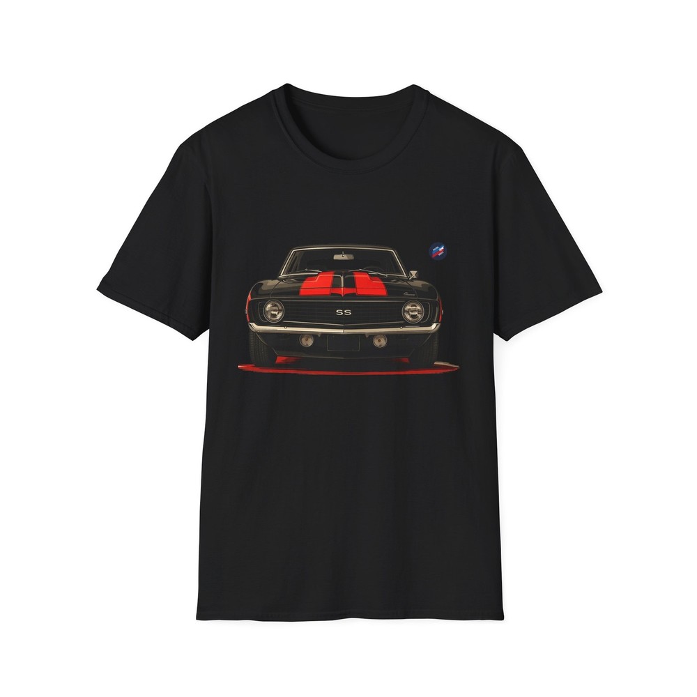 1969 Camaro SS T-Shirt Red Stripes Vintage Muscle Car Shirt Classic Chevy Tee