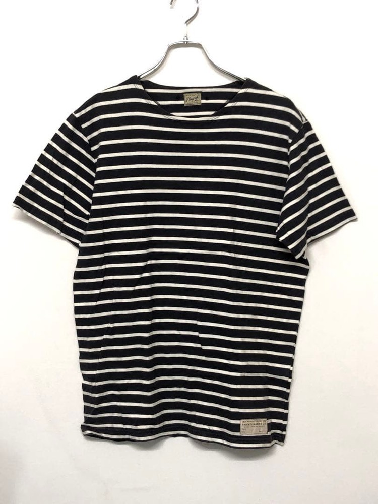 PHIGVEL MAKERS Co. Military Striped T-Shirt Size L Black/White