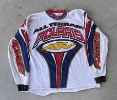 Vintage Polaris Racing Jersey XL Moto Shirt All Terrain Vehicle ATV 90s Bike