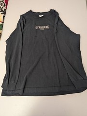 Gymshark Heritage Long Sleeve Graphic Shirt XXL Black Mineral Wash Est 2012 Mens