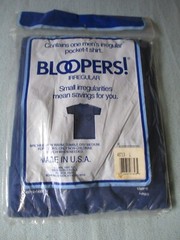 VINTAGE 1988 Fruit Of The Loom Bloopers Men L Dark Blue Pocket T-Shirt Sleveless