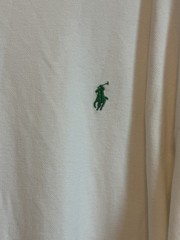 Polo Ralph Lauren Men’s 2XB Big White Long Sleeve Crew Neck Shirt Green Pony