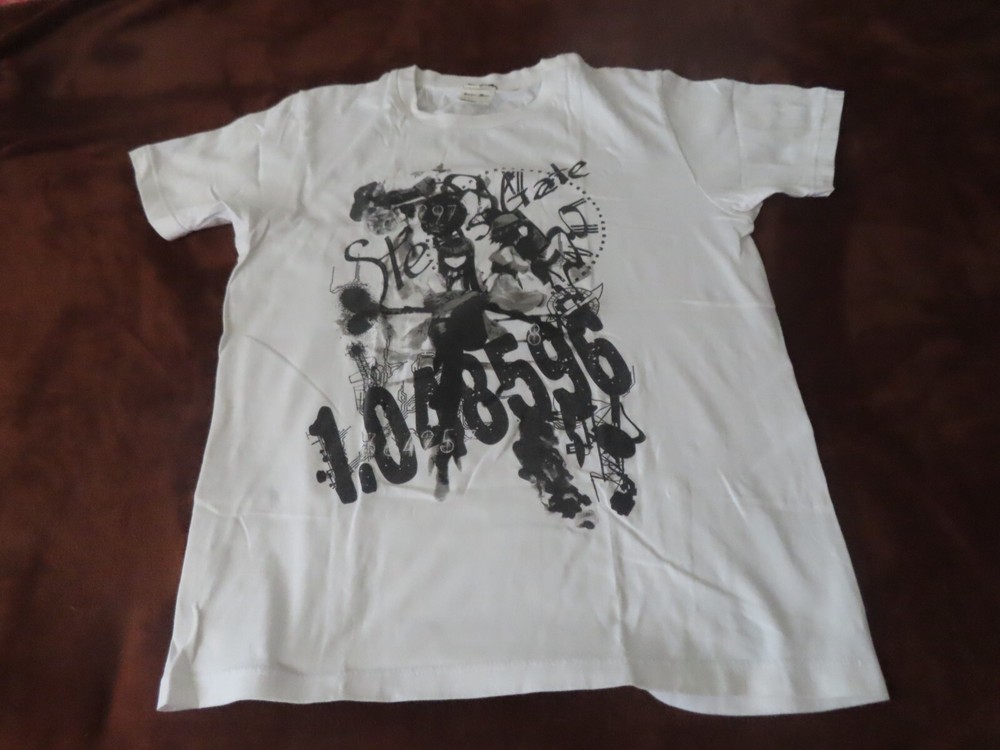 vintage COSPA STEINS GATE Collage Tshirt White Size: M