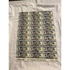 Usher Long Sleeve Limited Edition White Money Shirt Size Medium