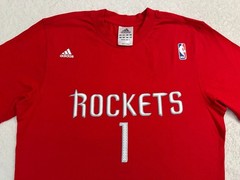 Vintage 2000s Y2K Houston Rockets Tracy McGrady Adidas T-Shirt, S M Barely Worn