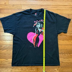 Vintage 1999 Harley Quinn DC Comics Graphic Tee Black XL Cotton Crew Neck RARE
