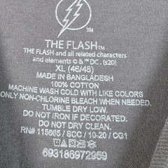 The Flash Shirt Mens XL Charcoal Gray DC Comics Superhero Lightning Bolt Tee