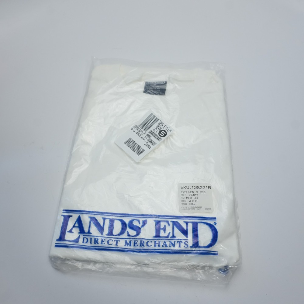 VINTAGE Lands End Mens T-shirt Tee Shirt Super-T Size M Medium 38-40 New