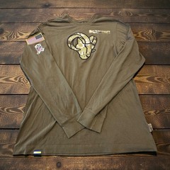 Nike NFL Rams Men Size Small On Field Apparel Long Sleeve Dri-Fit T Shirt Olive