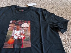 Nike Air Jordan retro 1 i OG Jumpman Chicago Bulls 23 t shirt black young MJ XL