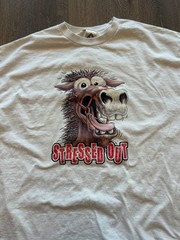 Vintage Wild Side ‘Stressed Out’ Horse Cartoon T-Shirt