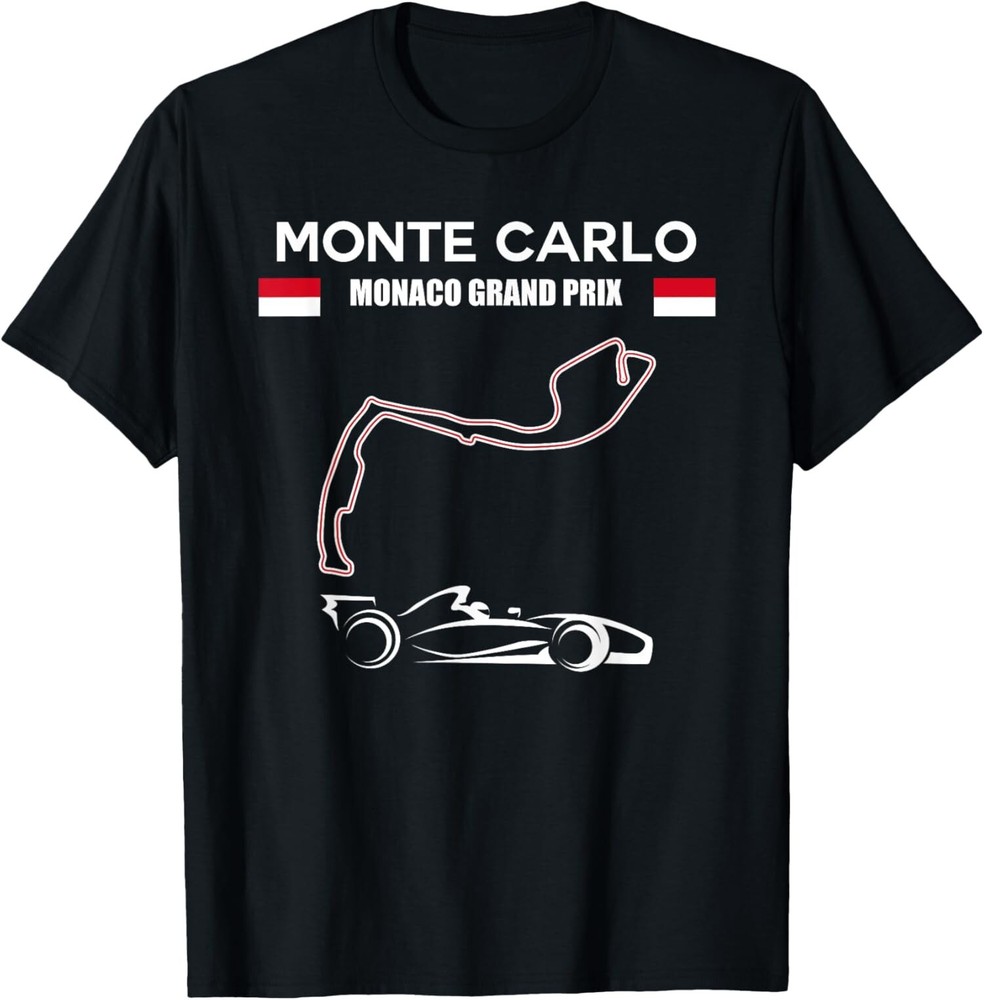 NEW LIMITED Monte Carlo Race Track Formula Racing Car Monaco T-Shirt Made In USA