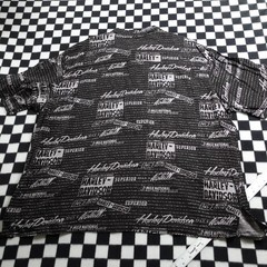 Vintage Harley Davison biker Hawaiian style all over print button up Shirt 3XL