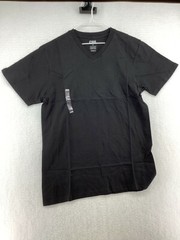 CSG Mens V Neck Short Sleeve Straight Hem Casual Black T Shirt Size Medium