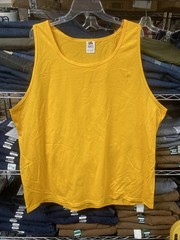 Fruit of the Loom HD Heavy Cotton Men’s Sleeveless T-Shirt, 3XL, Gold
